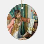 Renoir Meisjes bij het Piano Impressionisme Schild Keramisch Ornament (Links)