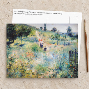 Renoir - Pad die door hoog gras leidt Briefkaart