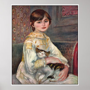 Renoir Poster Print: Mlle. Julie Manet met Cat