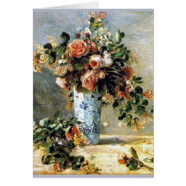 Renoir Rozen en Jasmine Bouquet Card (Voorkant)