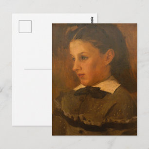 Renoir - Schattige Meisje Portret Fine Art Briefkaart
