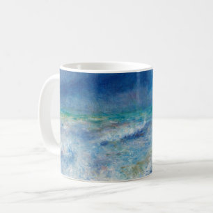 Renoir Seascape. Blauw nautisch impressionisme. Ze Koffiemok
