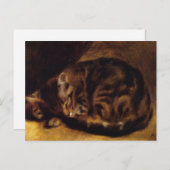 Renoir Sleeping Cat Briefkaart (Voorkant / Achterkant)