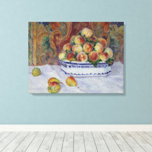 Renoir stille leven met perziken canvas afdruk