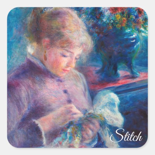 Renoir Stitch Vierkante Sticker (Voorkant)