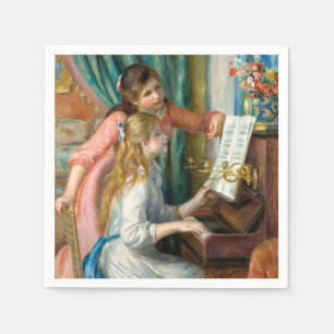 Renoir Twee Meisjes aan de Piano Print Muziek Fijn Servet