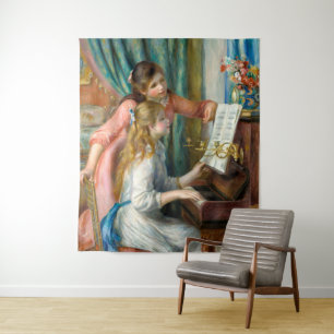Renoir Twee Meisjes aan de Piano Print Muziek Fijn Wandkleed