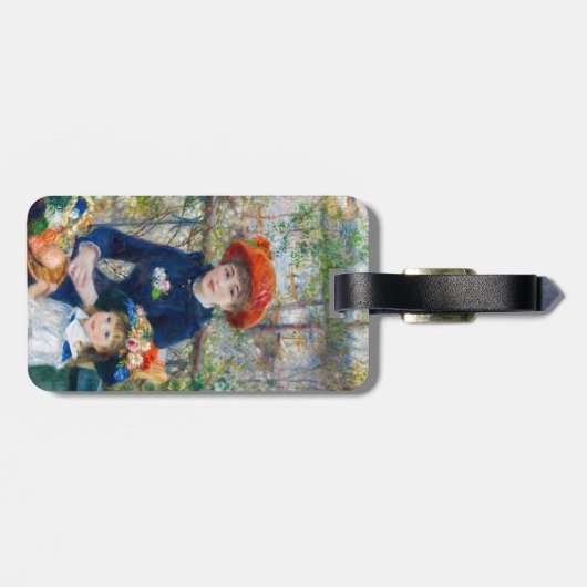 Renoir - Twee zussen op het Terras - QR-code Bagagelabel (Achterkant horizontaal)