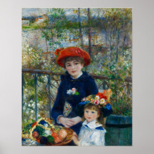 Renoir - Twee zusters (Op het terras) Poster