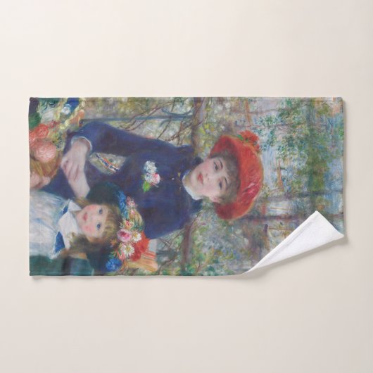 Renoir Twee Zusters Terras Frans Impressionisme Bad Handdoek (Handdoek)