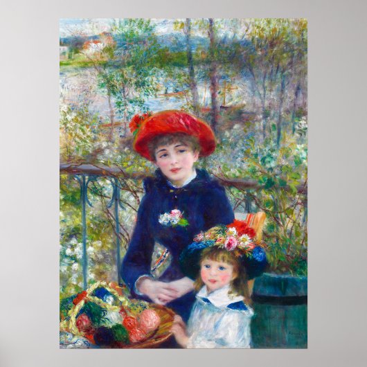 Renoir Two Sisters Fine Art Painted Restored Poster (Voorkant)