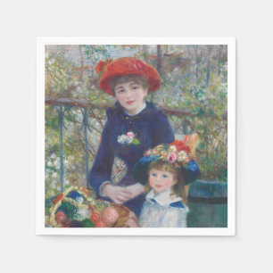 Renoir Two Sisters Terrace Frans Impressionisme  Servet