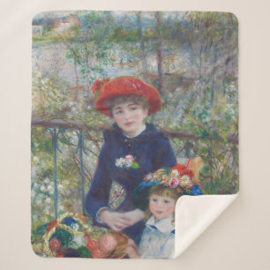 Renoir Two Sisters Terrace Frans Impressionisme Sherpa Deken