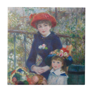 Renoir Two Sisters Terrace Frans Impressionisme Tegeltje