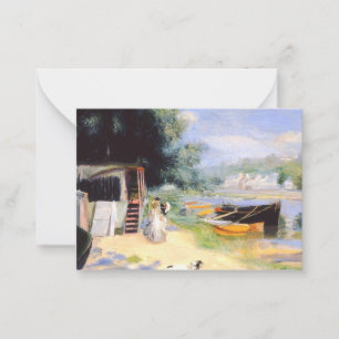 Renoir - Uitzicht van Bougival, kunstschilderij Notitiekaartje