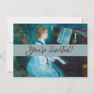 Renoir Vrouw aan de Piano Vintage Impressionist Kaart
