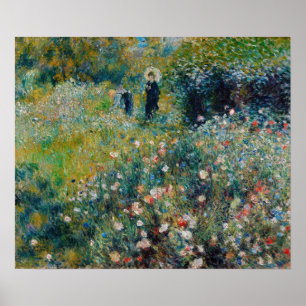Renoir - Vrouw met een Parasol in een Tuin Poster