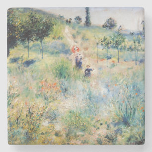 Renoir - Weg leidt door Tall Grass Stenen Onderzetter