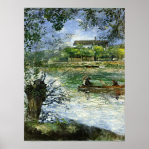 Renoir, Wilgen en Figuren in een Boot Poster