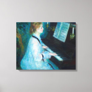 Renoir Woman Piano Music Musician Canvas Afdruk