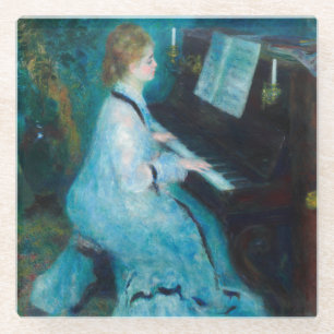 Renoir Woman Piano Music Musician Glazen Onderzetter