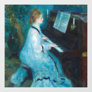 Renoir Woman Piano Music Musician Raamsticker