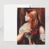 Renoir Young Girl Comportant Sa Carte Postale Des  (Devant / Derrière)