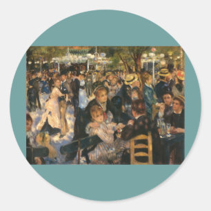 Renoir's Bal du de la Galette (1876) Ronde Sticker