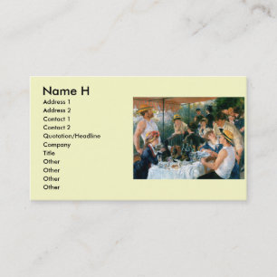 Renoir's Luncheon of the Boating Party (1881) Visitekaartje