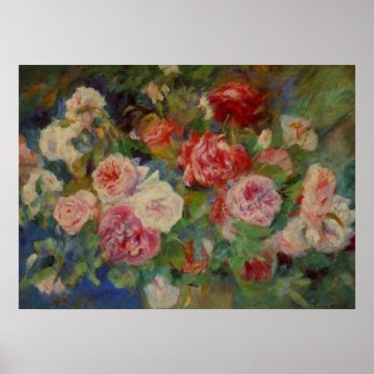 Renoir's Rozen in een Vase-stilstand Poster (Voorkant)