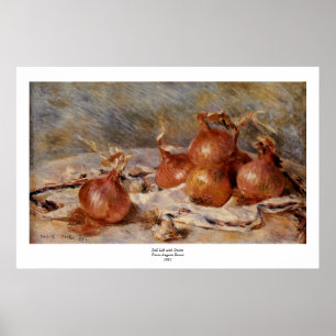 Renoir's stille leven met uien (1881) poster
