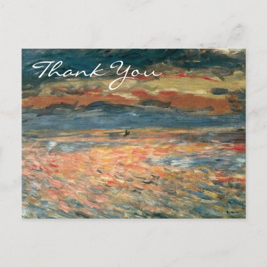 Renoir's Sunset in Zee Briefkaart (Voorkant)