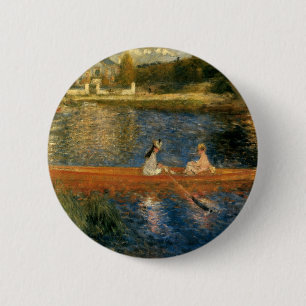 Renoir's The Seine at Asnières (The Skiff) ca. 187 Ronde Button 5,7 Cm