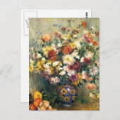 Renoir's Vase van Chrysanthema Briefkaart (Voorkant / Achterkant)