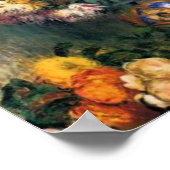 Renoir's Vase van Chrysanthema Poster (Hoek)