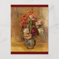 Renoir's Vase van Gladiolas en Rozen