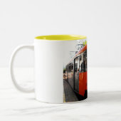 Renon Historische spoorweg Tweekleurige Koffiemok (Links)