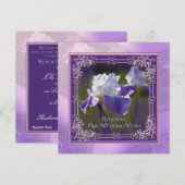 Renouveau mariage - Invitations - Iris (Devant / Derrière)