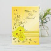 Renouveau vow Invitation à la fleur jaune (Debout devant)