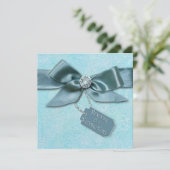 RENOUVELÉ INVITATION DU MARIAGE - BLEU/RIBBON (Debout devant)