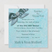 RENOUVELÉ INVITATION DU MARIAGE - BLEU/RIBBON (Dos)