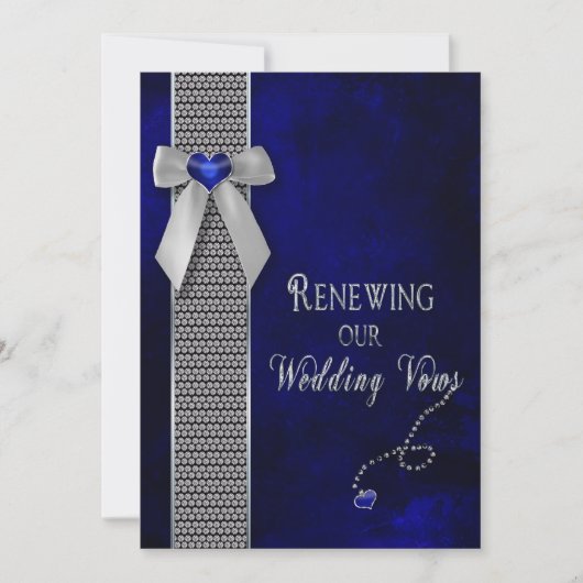 Renouveler les avis de Mariage Invitations Cobolt (Devant)