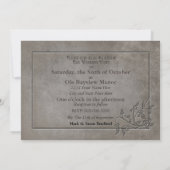 Renouveler/Mer. Vows Invitation - Grey Texture (Dos)