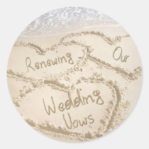 Renouveler Nos Vows Mariages STICKERS RONDS