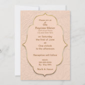RENOUVELER VOWS DE MARIAGE - SOFT PEACH INVITATION (Dos)