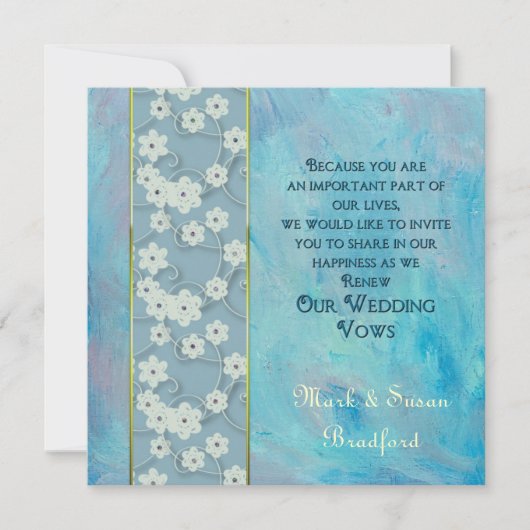 RENOUVELER VOWS INVITATION - PASTELS DOUX (Devant)