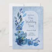 Renouveler Vows Invitation Roses dans les nuances (Devant)