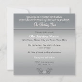 RENOUVELER VOWS MARIAGE - INVITATION - ARGENT (Dos)