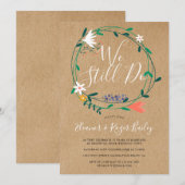 Renouvellement de Voeux Rustique Floral Invitation (Devant / Derrière)