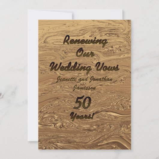 Renouvellement de Vow Invitation du 50e anniversai (Devant)